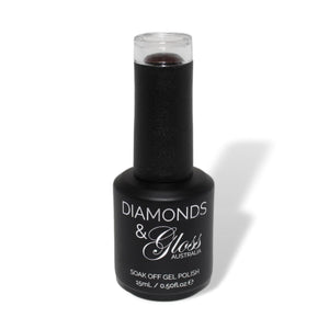 Mocha Dark Brown Shimmer HEMA Free Gel Nail Polish Diamonds & Gloss Australia 15ml Bottle Vegan , Cruelty Free