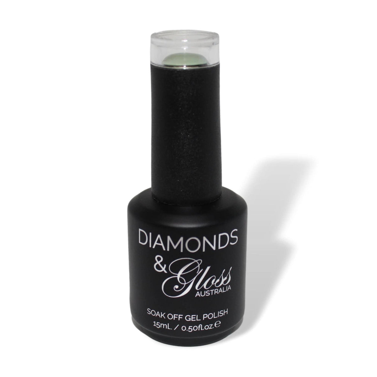 Moss Green HEMA Free Gel Nail Polish Diamonds & Gloss Australia 15ml Bottle Vegan , Cruelty Free 