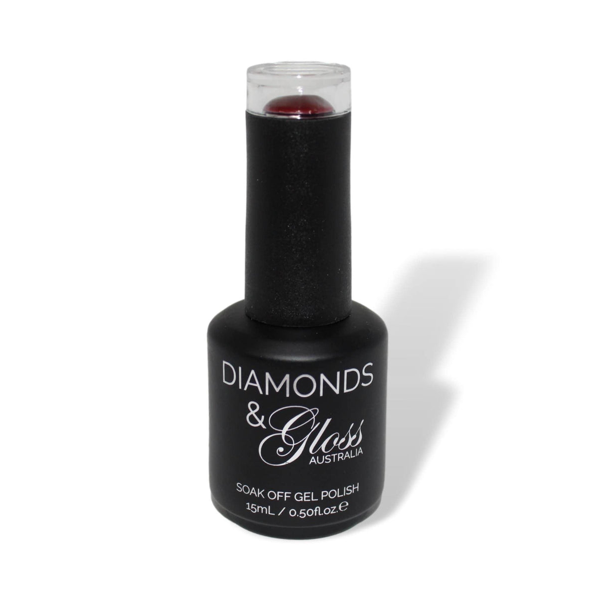 Moulin Rouge Maroon HEMA Free Gel Nail Polish Diamonds & Gloss Australia 15ml Bottle Vegan , Cruelty Free