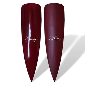Moulin Rouge Maroon Glossy & Matte HEMA Free Gel Nail Polish Swatches