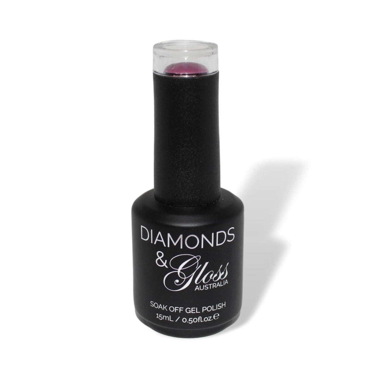 Mulberry Purple HEMA Free Gel Nail Polish Diamonds & Gloss Australia 15ml Bottle Vegan, Cruelty Free