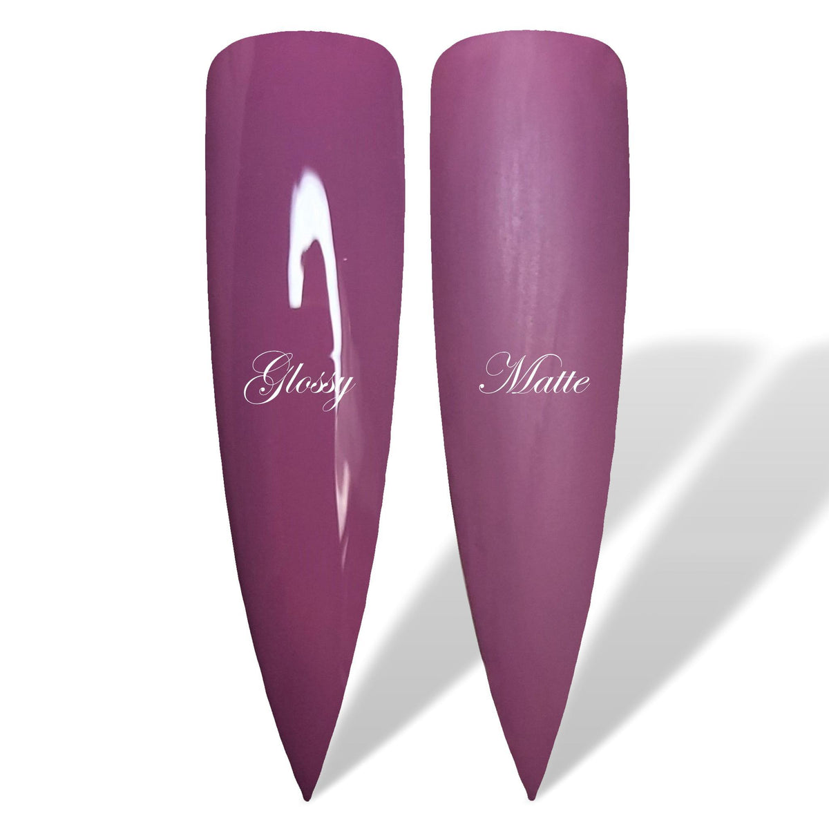 Mulberry Purple Glossy &amp; Matte HEMA Free Gel Nail Polish Swatches