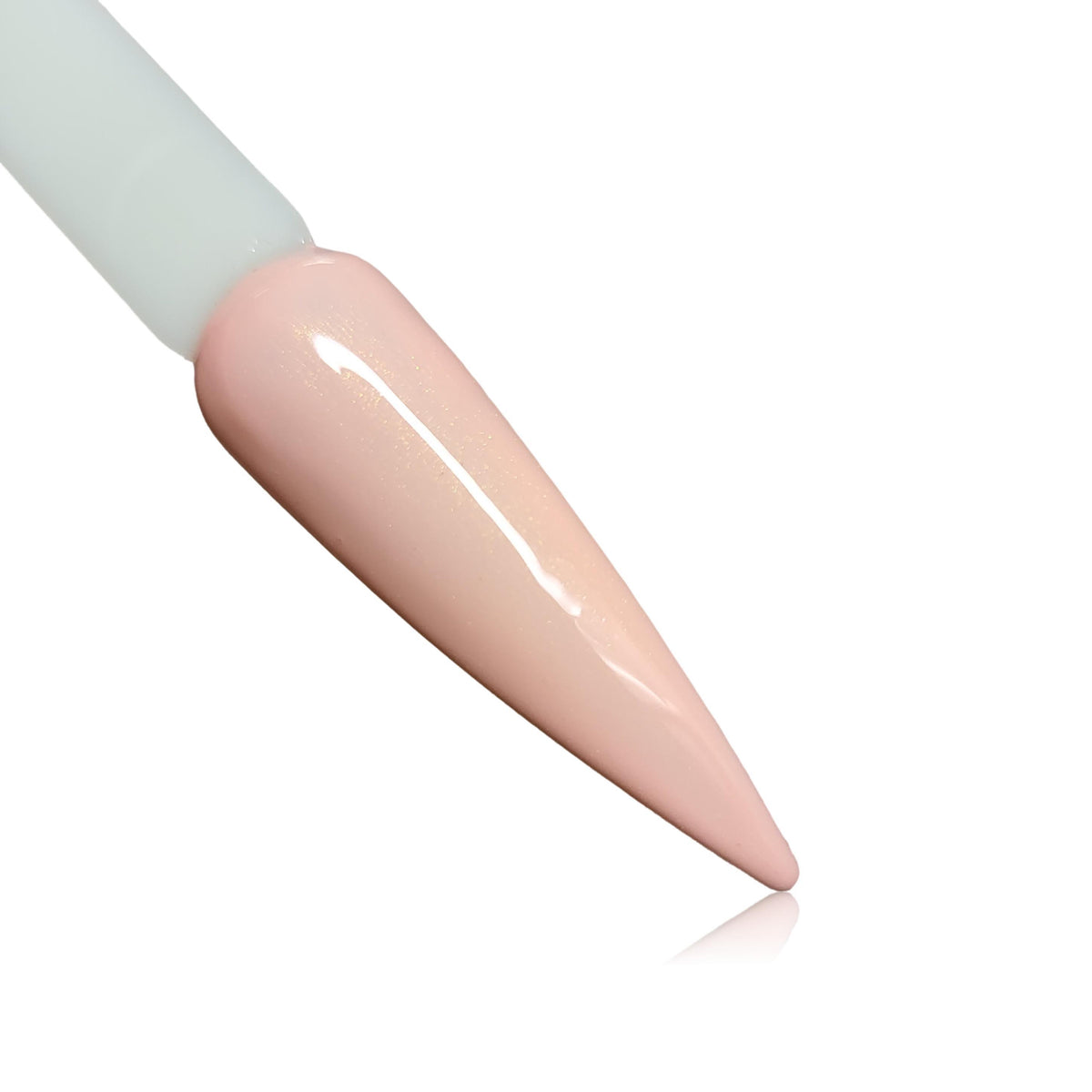 Naked Peach Nude HEMA Free Gel Polish on Nail Swatch Stick