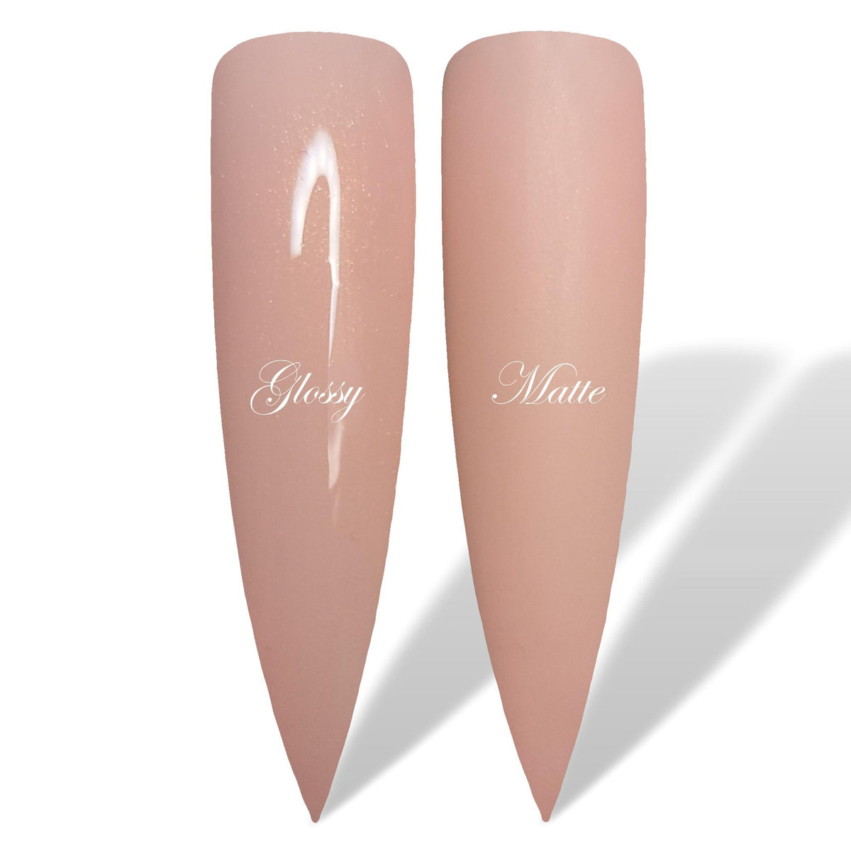 Naked Peach Nude Glossy &amp; Matte HEMA Free Gel Nail Polish Swatches