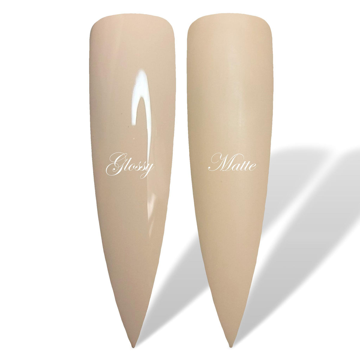 Natural Nude Glossy &amp; Matte HEMA Free Gel Nail Polish Swatches