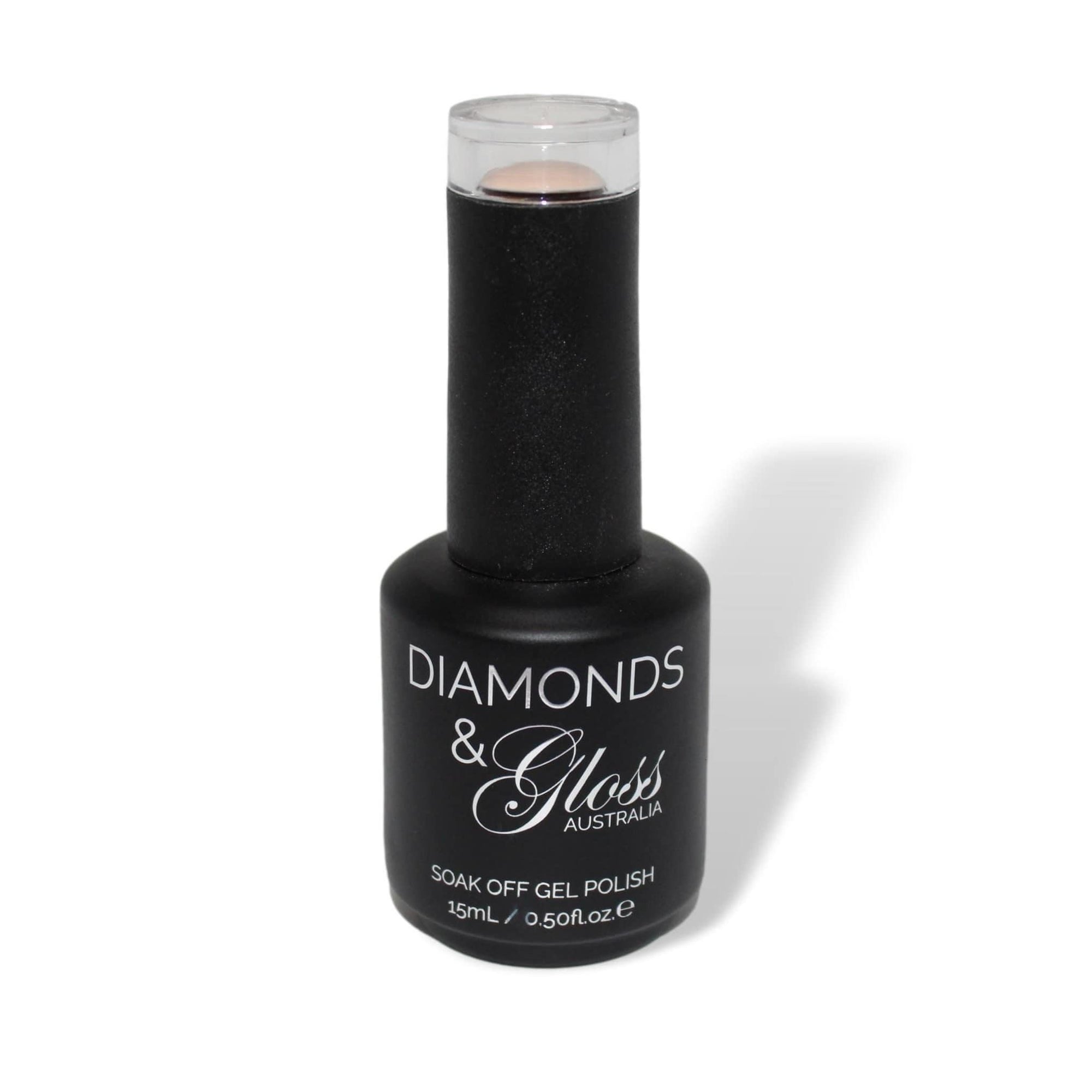 Natural Nude HEMA Free Gel Nail Polish Diamonds & Gloss Australia 15ml Bottle Vegan , Cruelty Free