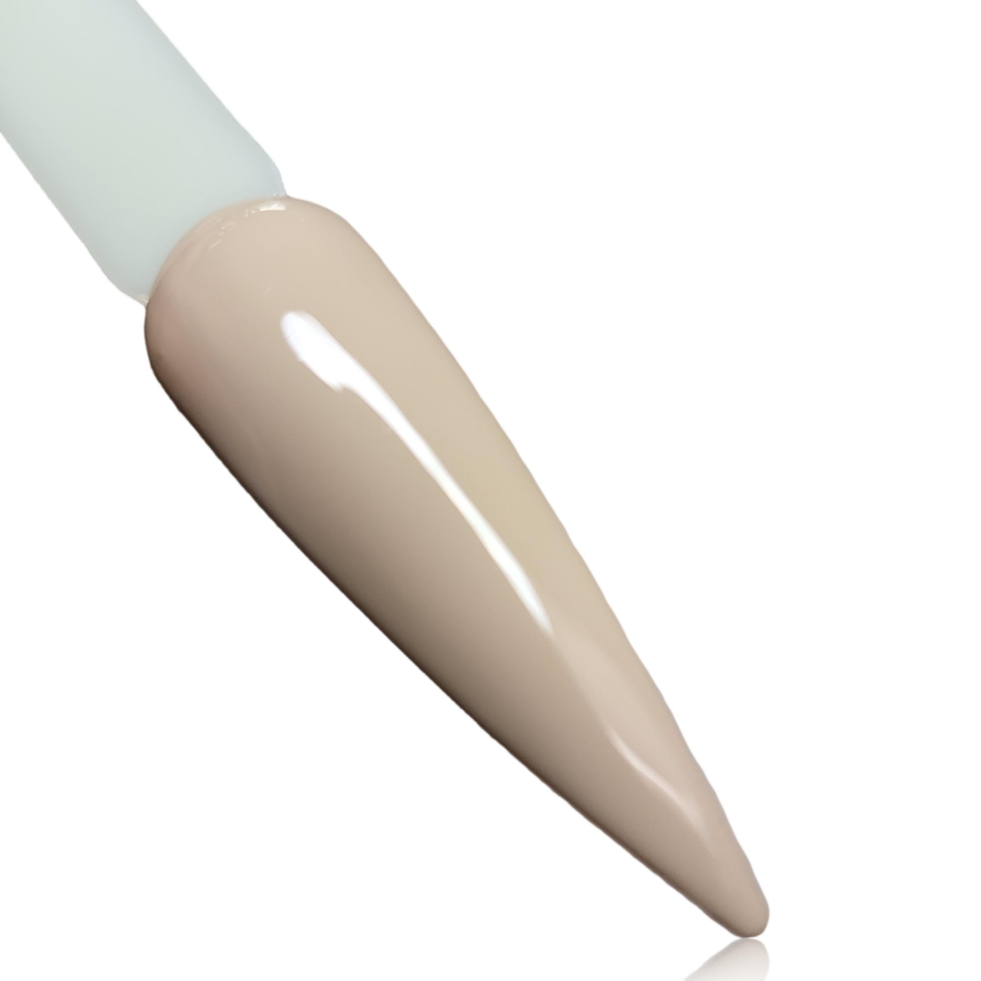 Natural Nude HEMA Free Gel Polish on Nail Swatch Stick'