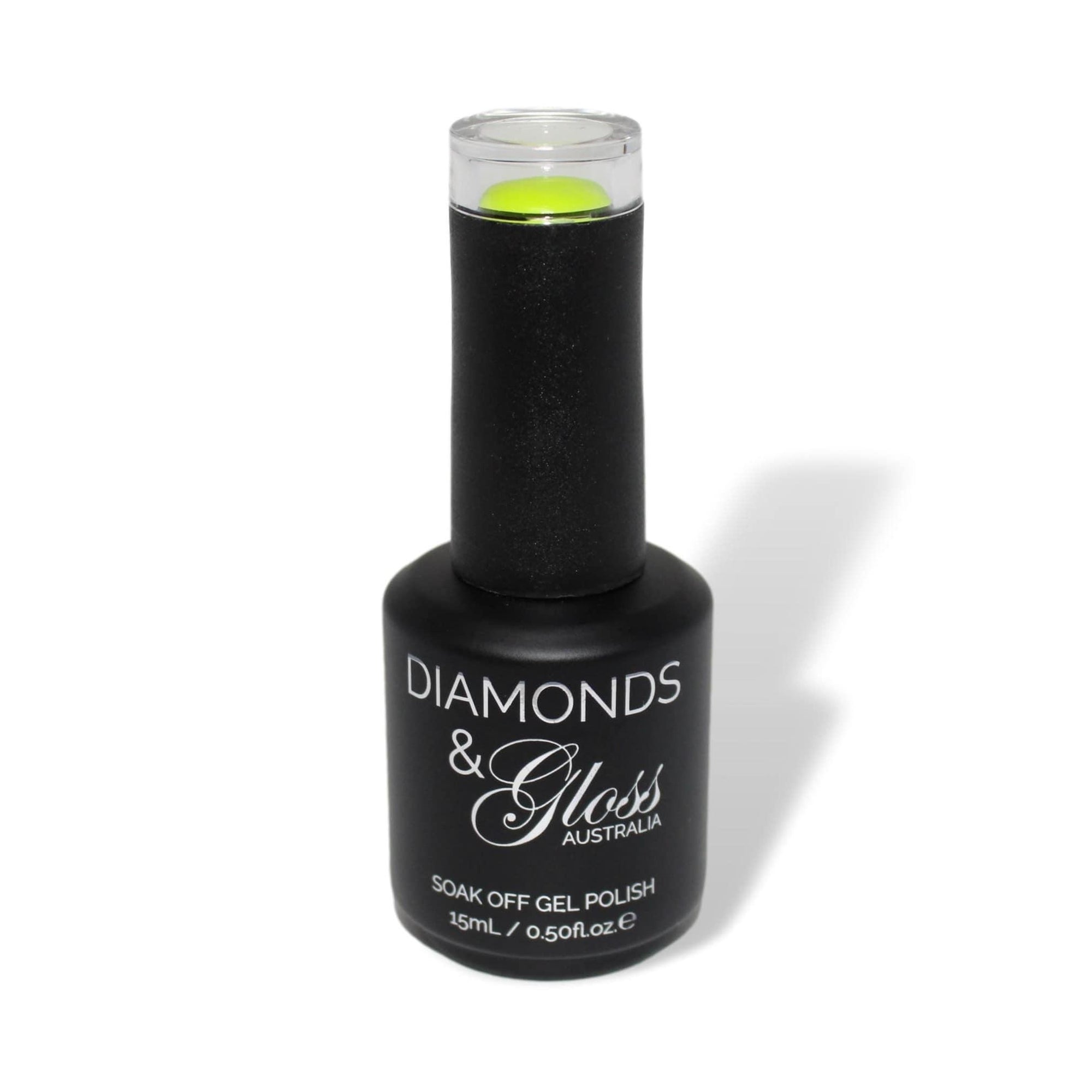 Neon Sunshine Yellow HEMA Free Gel Nail Polish Diamonds & Gloss Australia 15ml Bottle Vegan , Cruelty Free