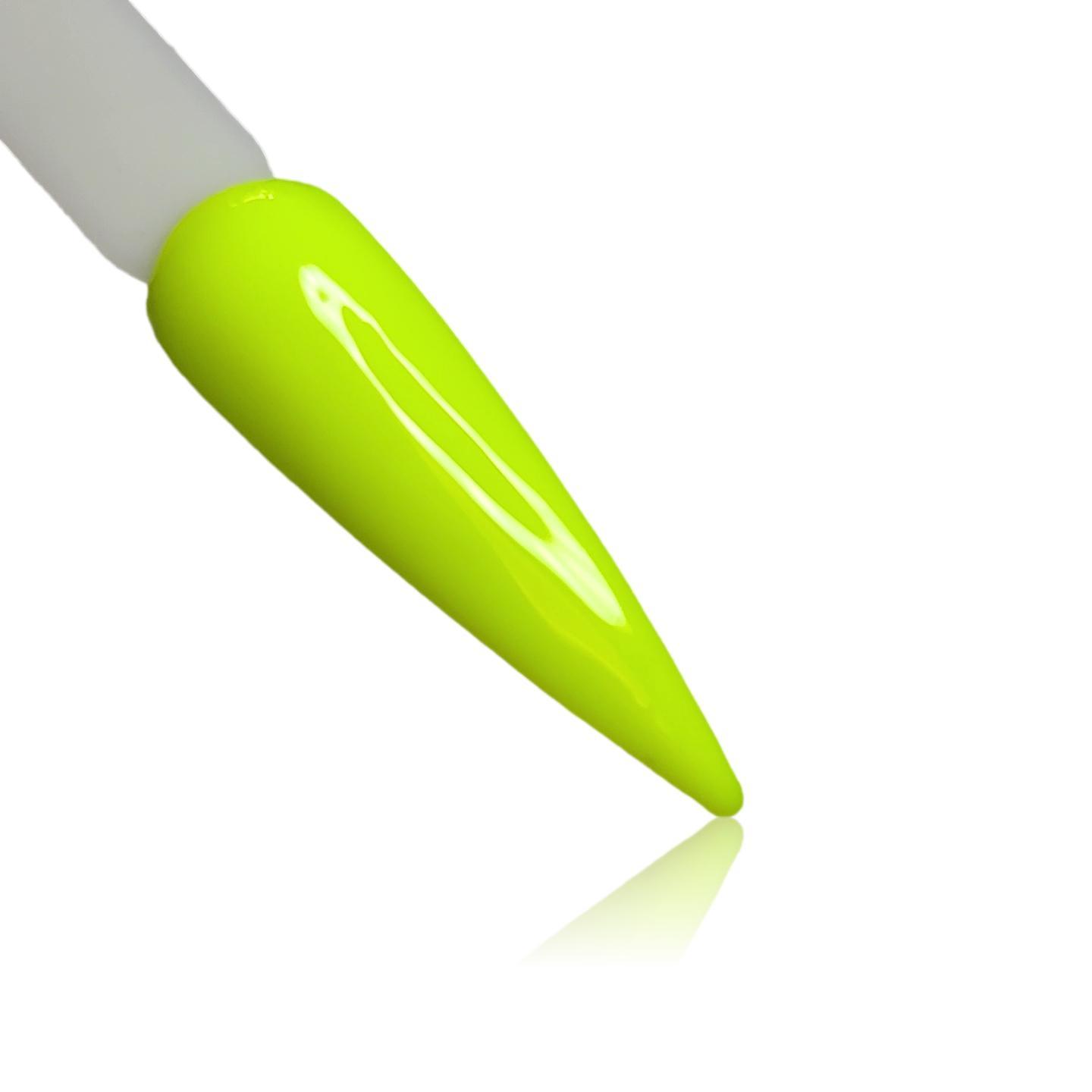 Neon Sunshine Yellow HEMA Free Gel Polish on Nail Swatch Stick