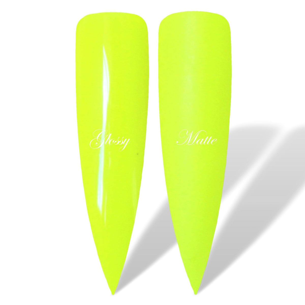 Neon Sunshine Neon Yellow Glossy &amp; Matte HEMA Free Gel Nail Polish Swatches