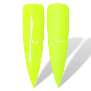 Neon Sunshine Neon Yellow Glossy & Matte HEMA Free Gel Nail Polish Swatches