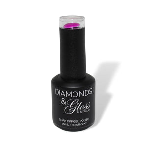 Orchid Neon Purple HEMA Free Gel Nail Polish Diamonds & Gloss Australia 15ml Bottle Vegan , Cruelty Free