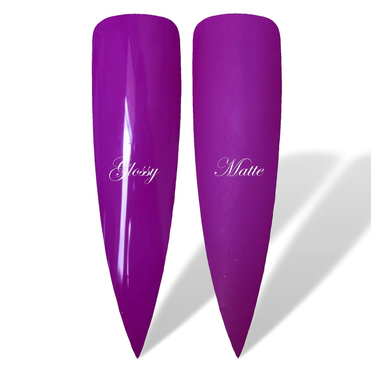 Orchid Neon Purple Glossy &amp; Matte HEMA Free Gel Nail Polish Swatches