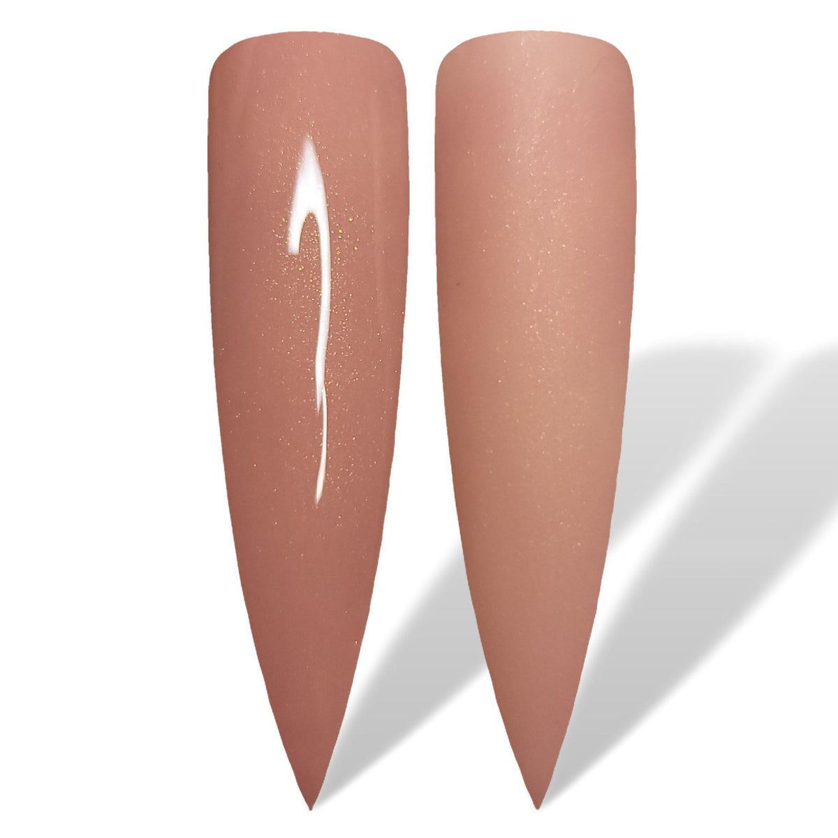 Peaches Nude Shimmer Glossy &amp; Matte HEMA Free Gel Nail Polish Swatches