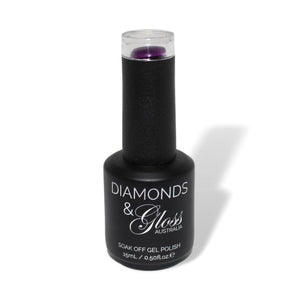 Poison Deep Purple HEMA Free Gel Nail Polish Diamonds & Gloss Australia 15ml Bottle Vegan , Cruelty Free
