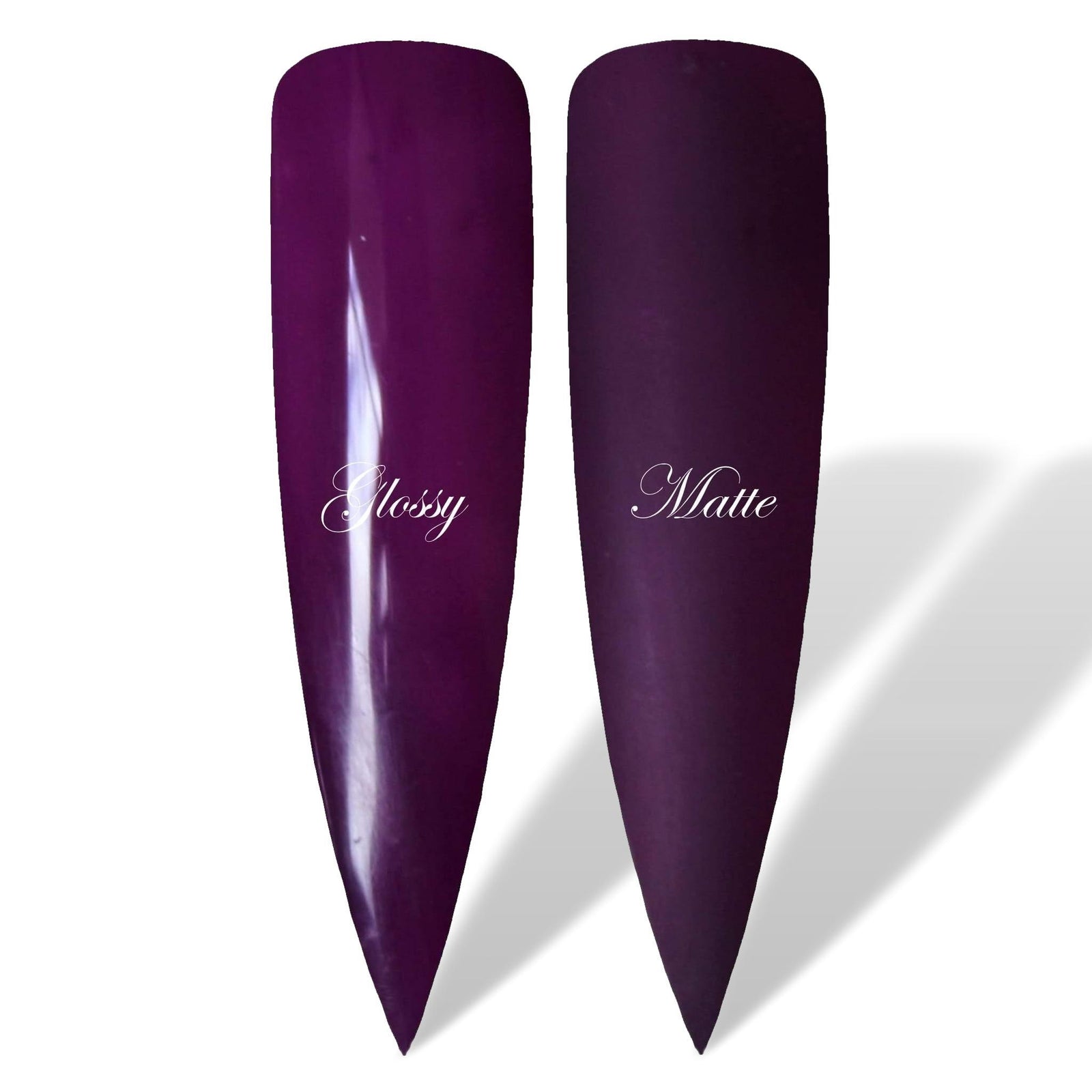 Poison Deep Purple Glossy & Matte HEMA Free Gel Nail Polish Swatches