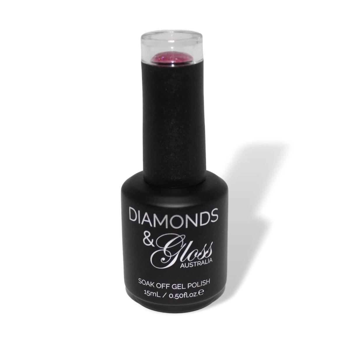 Pretty Pink Metallic Shimmer HEMA Free Gel Nail Polish Diamonds & Gloss Australia 15ml Bottle Vegan , Cruelty Free