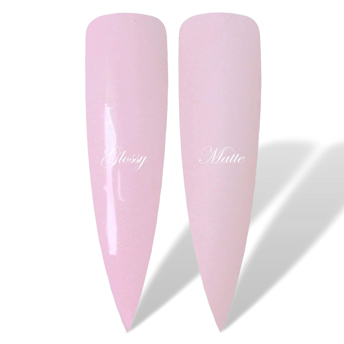 Princess Light Baby Pink Shimmer Glossy &amp; Matte HEMA Free Gel Nail Polish Swatches