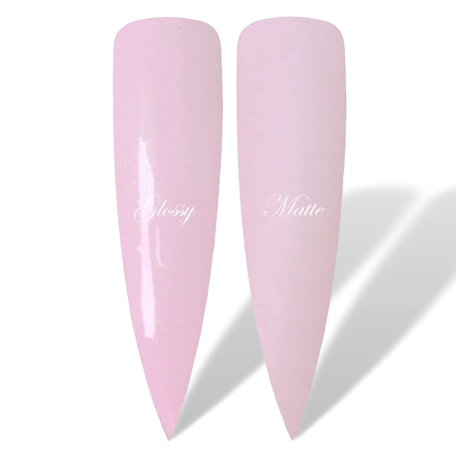 Princess Light Baby Pink Shimmer Glossy & Matte HEMA Free Gel Nail Polish Swatches