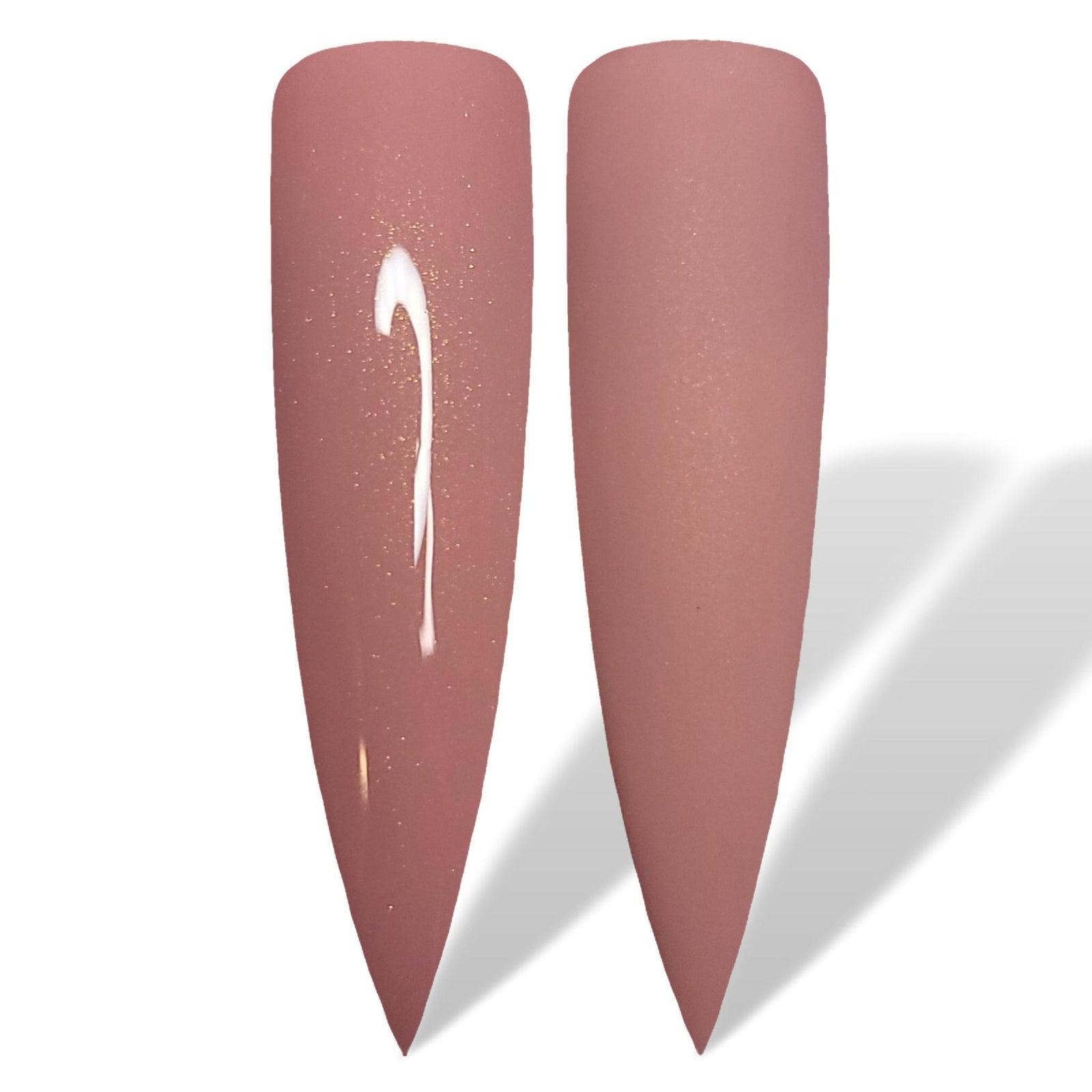 Punch Dark Nude Shimmer Glossy & Matte HEMA Free Gel Nail Polish Swatches