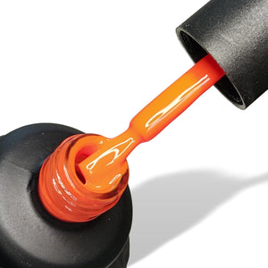 Racer Bright Neon Orange HEMA Free Gel Nail Polish 15ml Bottle & Brush