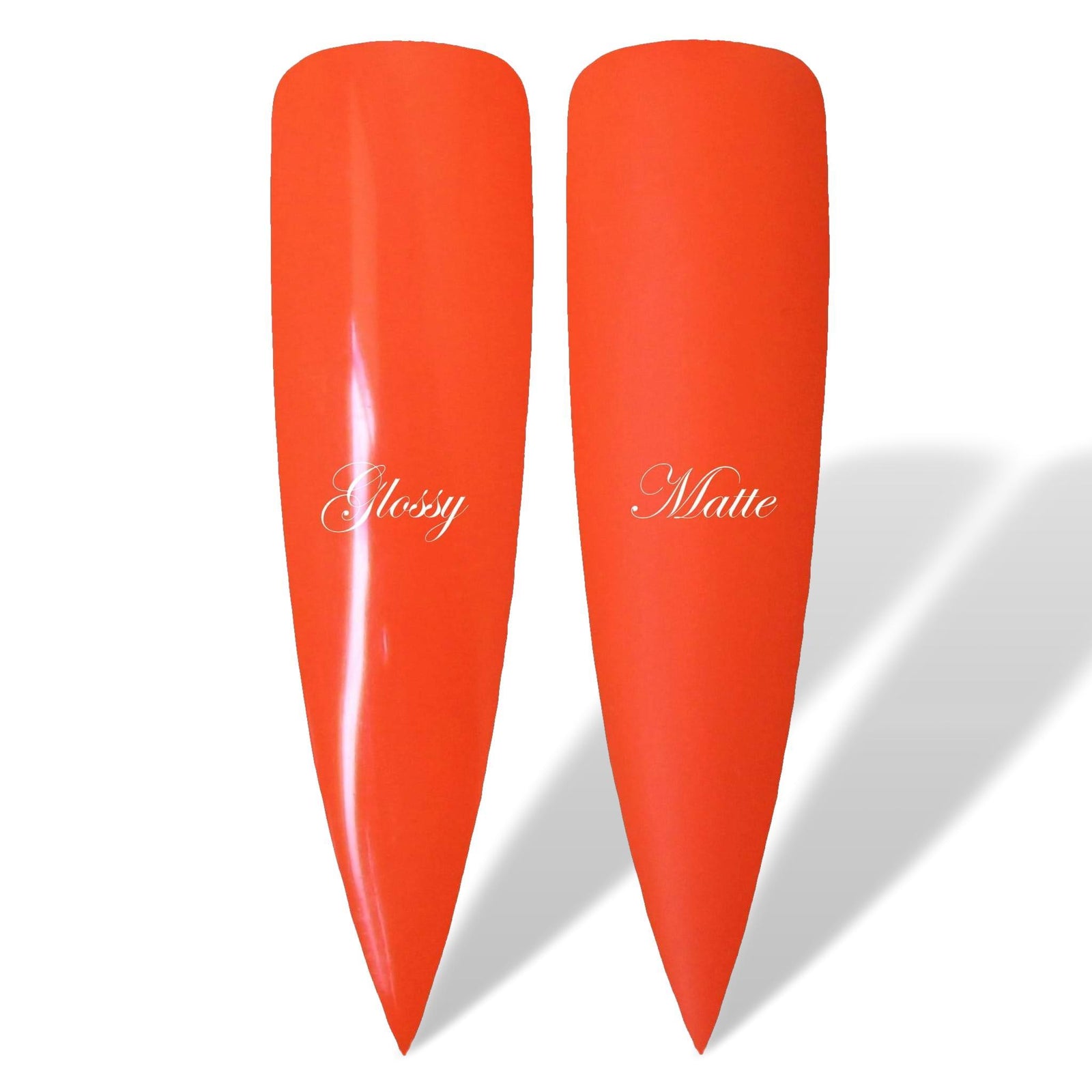 Racer Bright Neon ange Glossy & Matte HEMA Free Gel Nail Polish Swatches