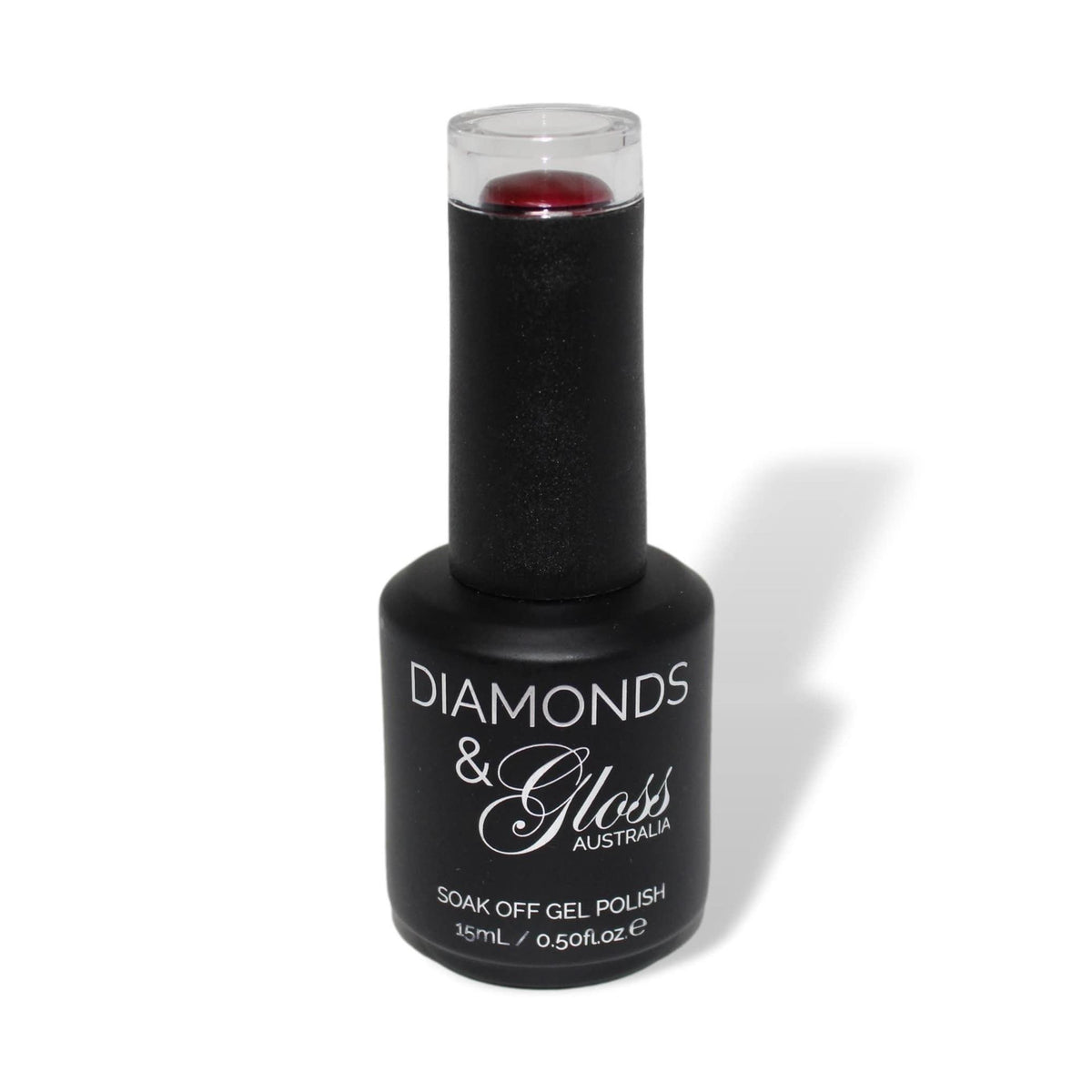 Red Velvet Deep Red, Maroon HEMA Free Gel Nail Polish Diamonds & Gloss Australia 15ml Bottle Vegan , Cruelty Free