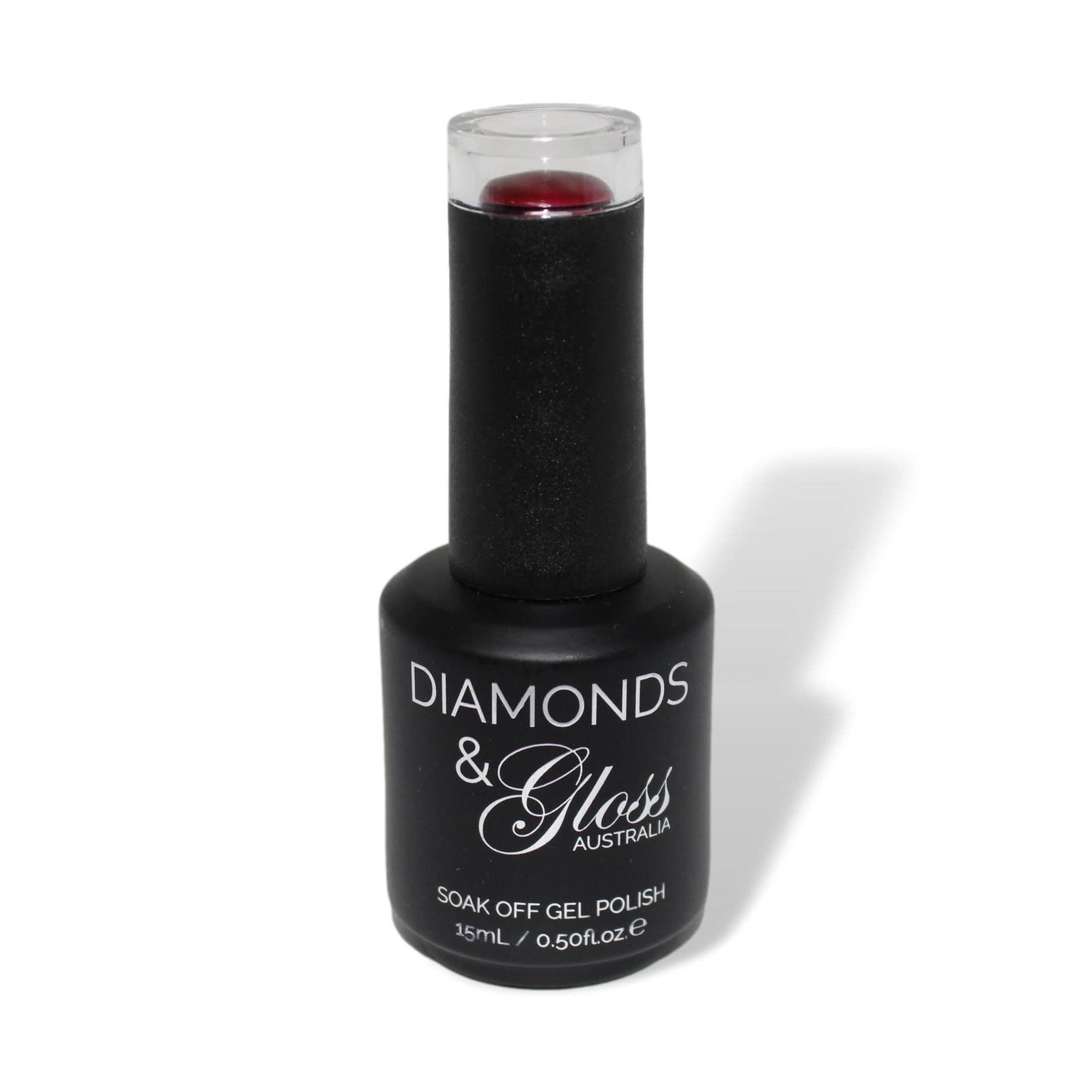 Red Velvet Deep Red, Maroon HEMA Free Gel Nail Polish Diamonds & Gloss Australia 15ml Bottle Vegan , Cruelty Free