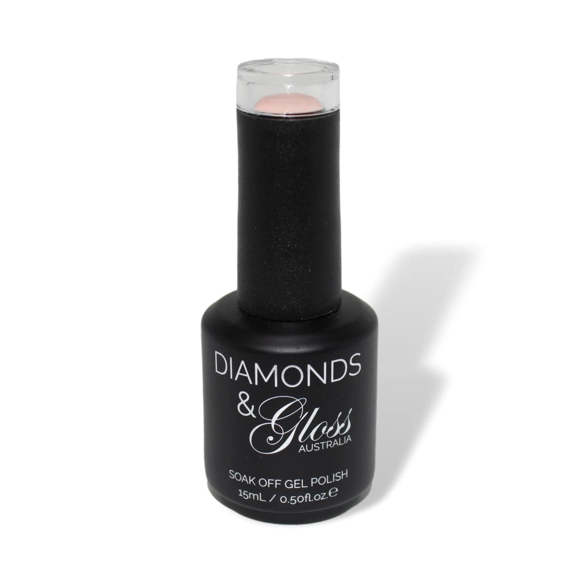 Rose Beige Nude HEMA Free Gel Nail Polish Diamonds & Gloss Australia 15ml Bottle Vegan, Cruelty Free