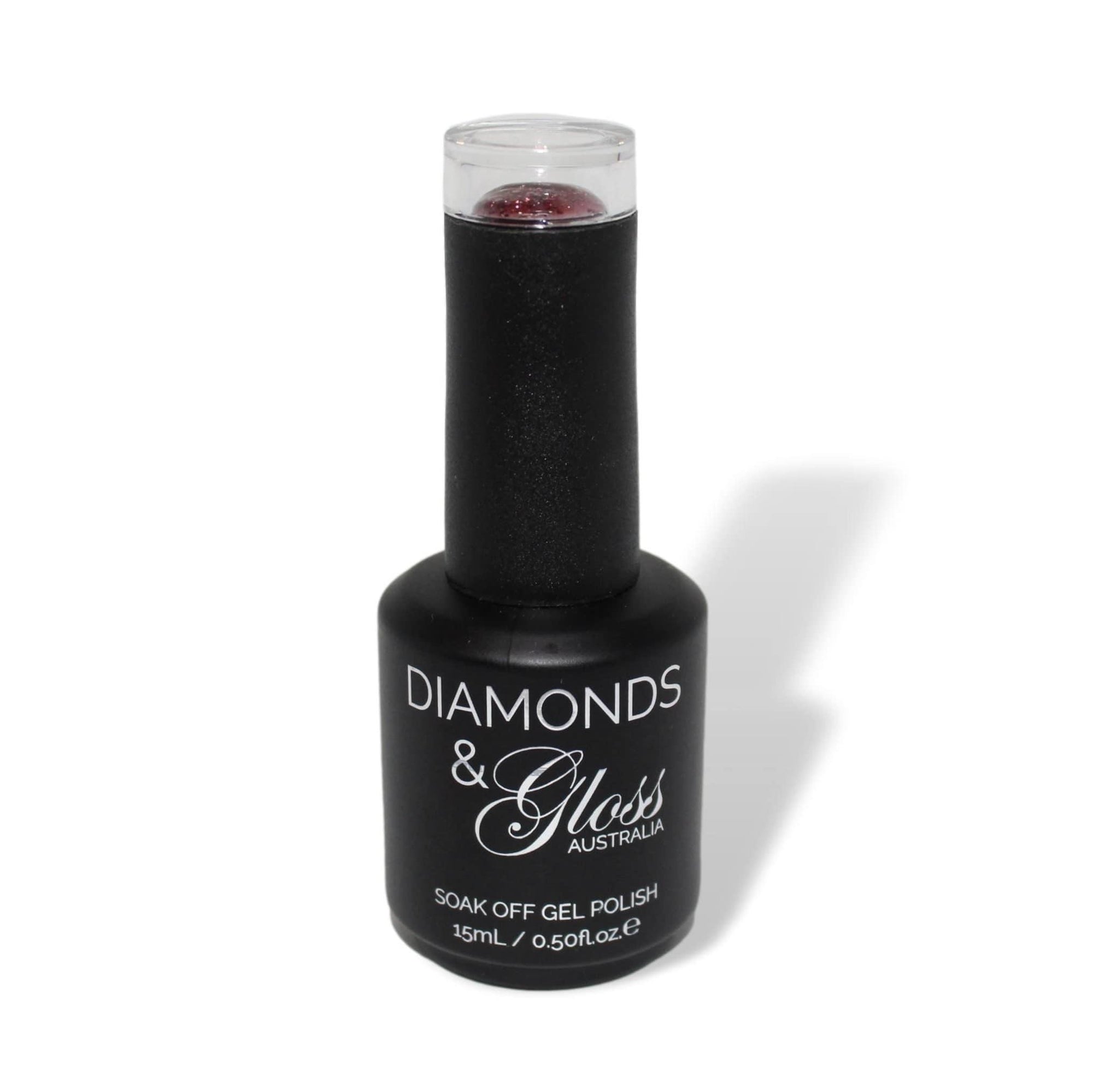 Rose Gold Platinum Metallic Glitter HEMA Free Gel Nail Polish Diamonds & Gloss Australia 15ml Bottle Vegan , Cruelty Free