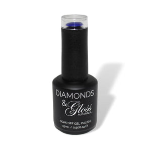Royal Dark Blue HEMA Free Gel Nail Polish Diamonds & Gloss Australia 15ml Bottle Vegan , Cruelty Free