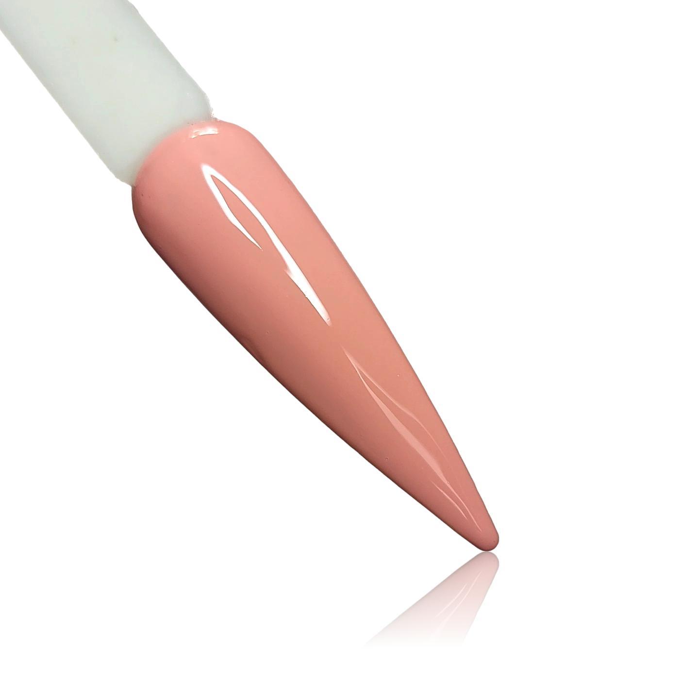 Salmon Peach Orange HEMA Free Gel Polish on Nail Swatch Stick