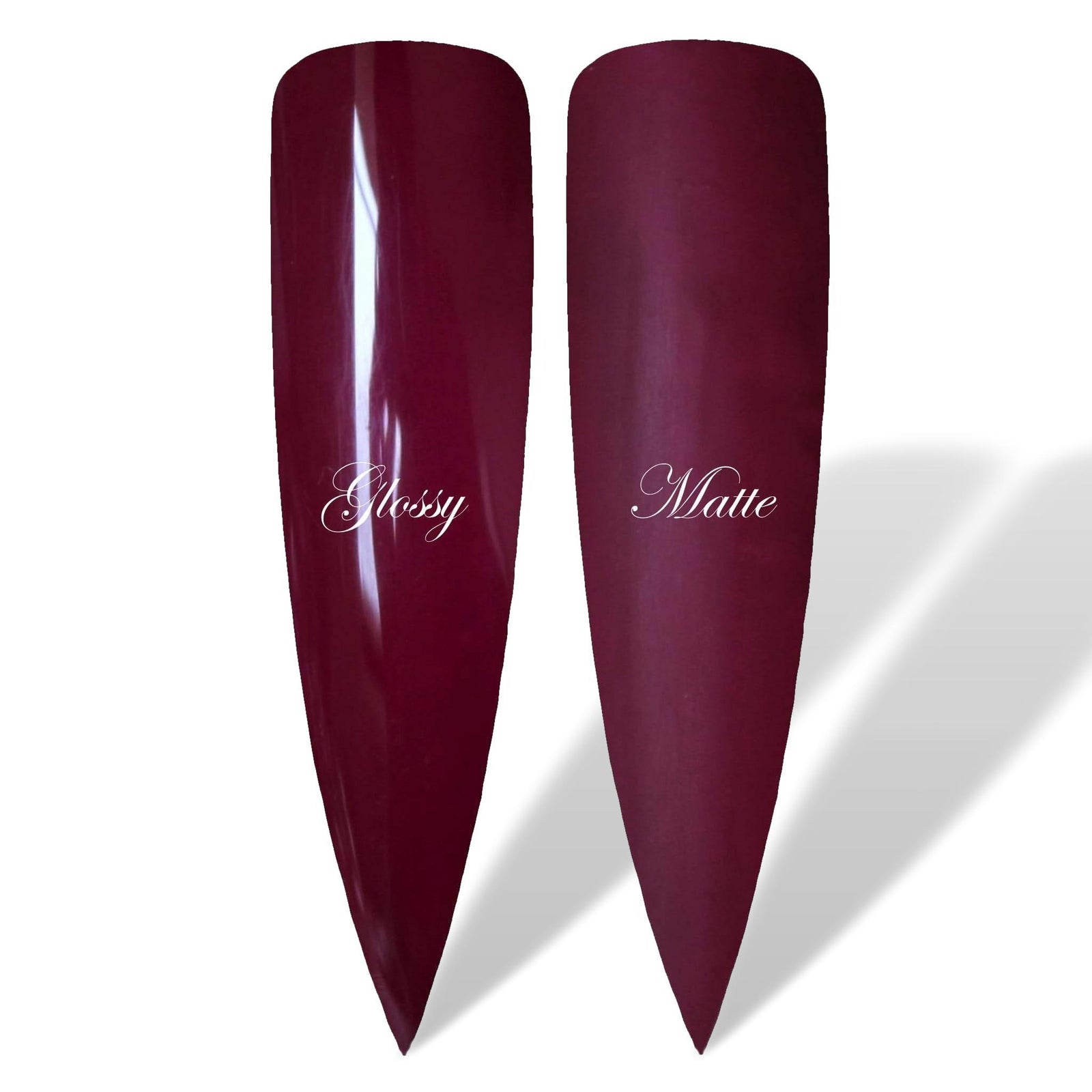 Sangria Maroon Glossy & Matte HEMA Free Gel Nail Polish Swatches