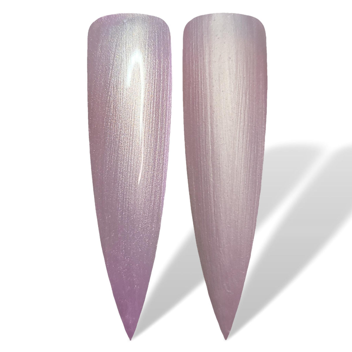 Satin Light Pink Pearl Glossy &amp; Matte HEMA Free Gel Nail Polish Swatches