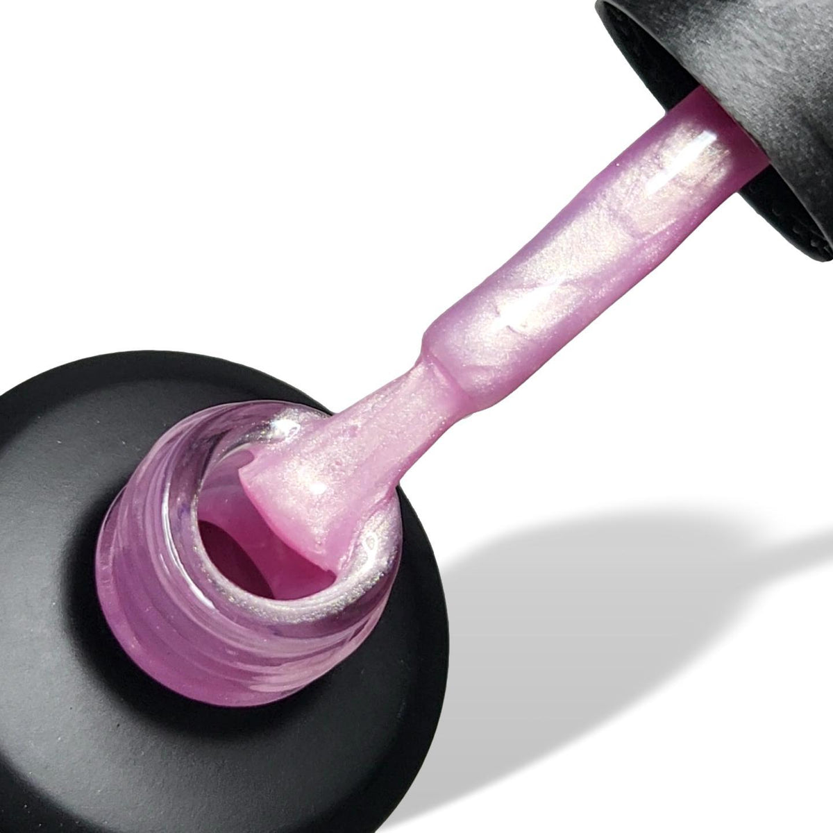 Satin Light Pink Pearl HEMA Free Gel Nail Polish 15ml Bottle & Brush