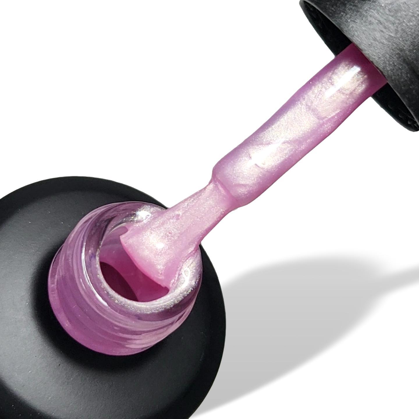 Satin Light Pink Pearl HEMA Free Gel Nail Polish 15ml Bottle & Brush