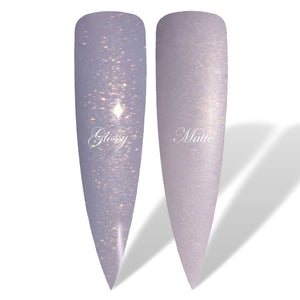 Secret Light Purple Shimmer Glossy & Matte HEMA Free Gel Nail Polish Swatches