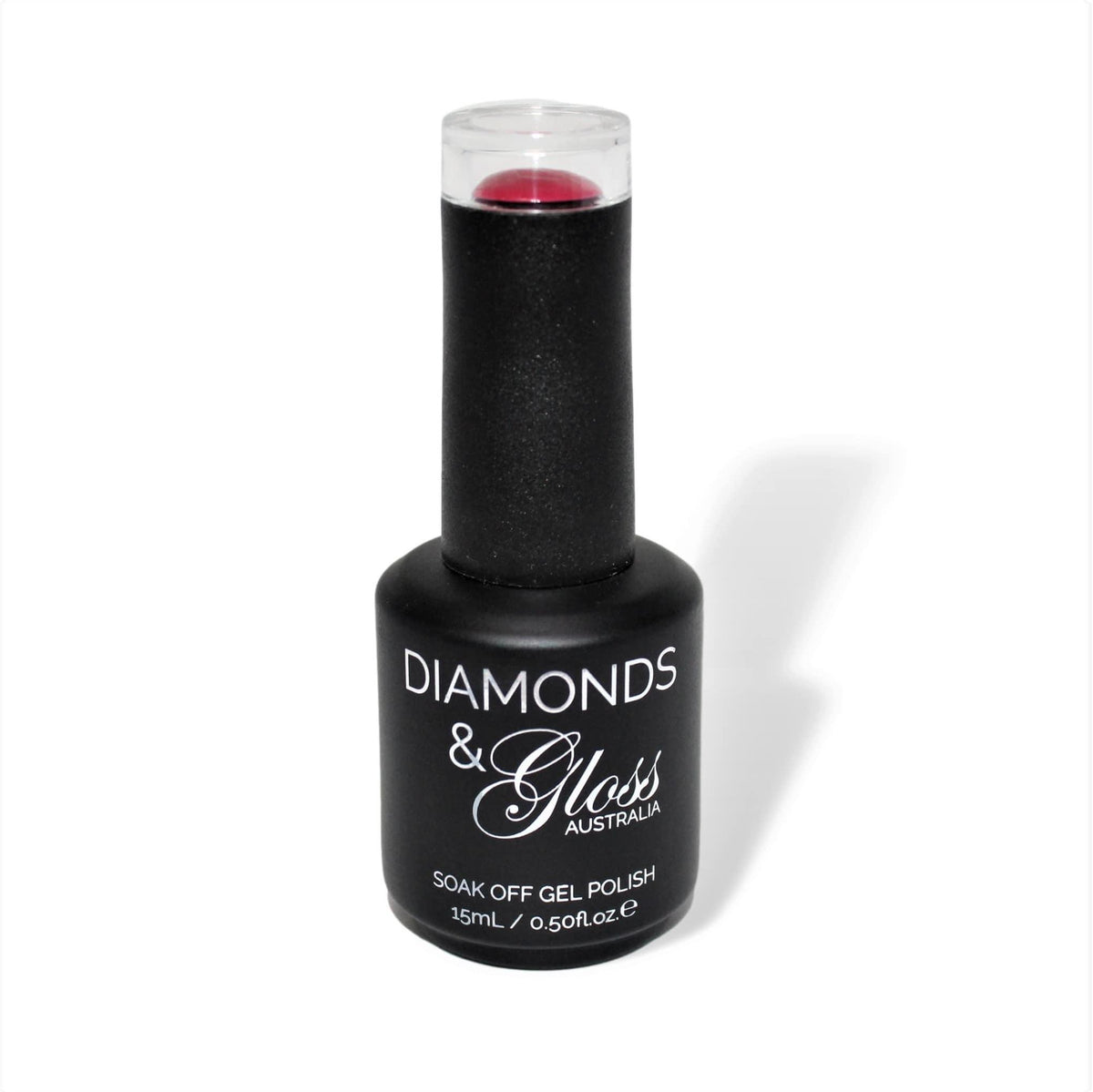 Seduction Red HEMA Free Gel Nail Polish Diamonds & Gloss Australia 15ml Bottle Vegan , Cruelty Free