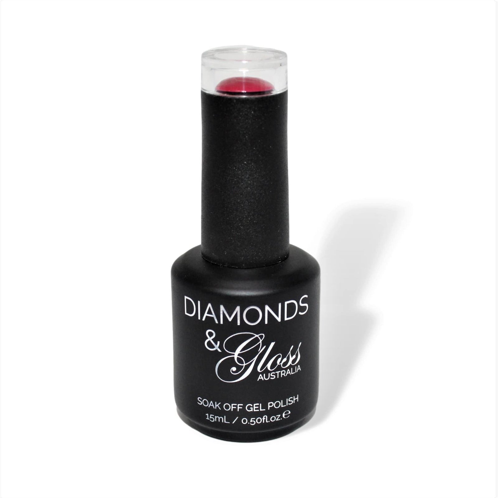 Seduction Red HEMA Free Gel Nail Polish Diamonds & Gloss Australia 15ml Bottle Vegan , Cruelty Free