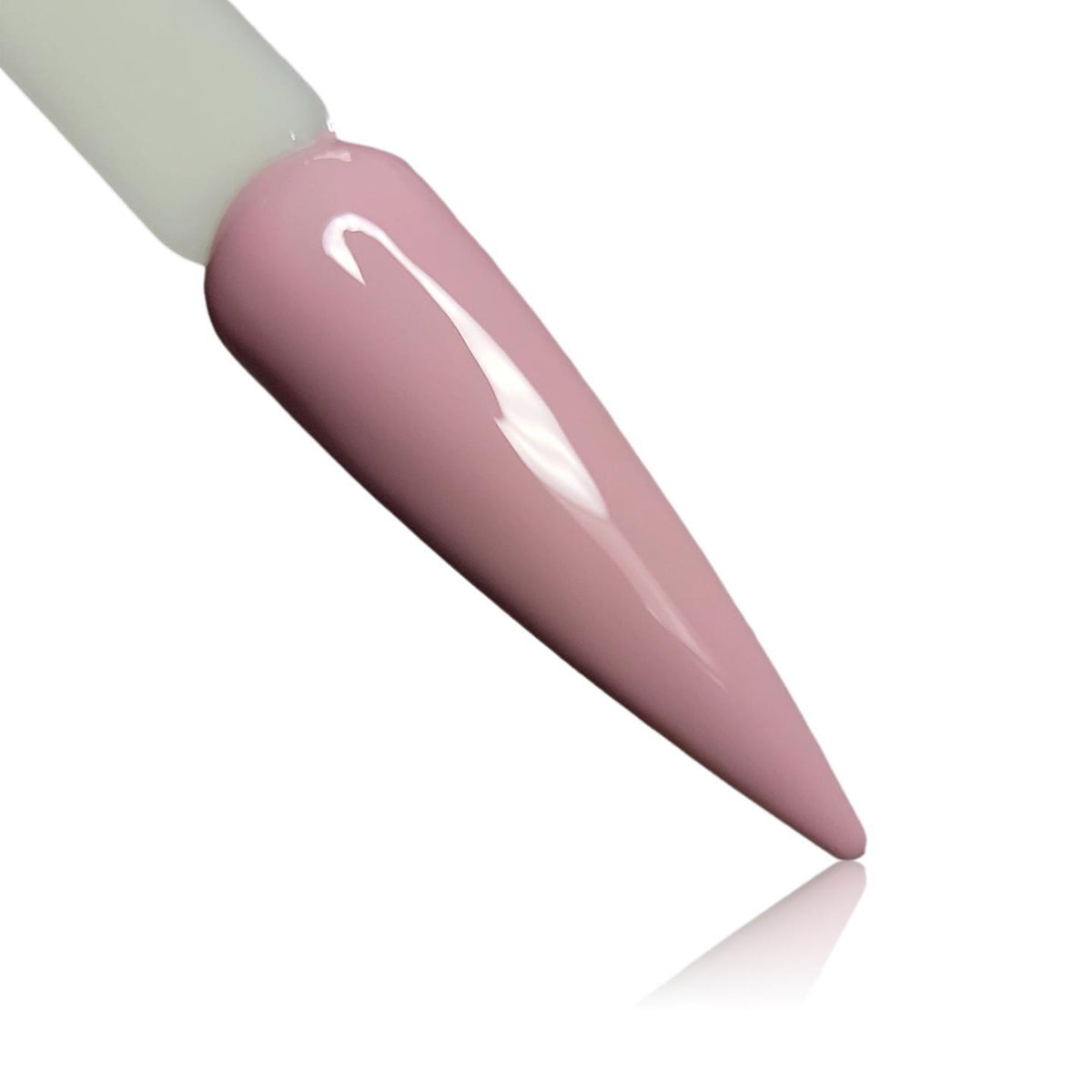 Sleeping Beauty Nude Pink HEMA Free Gel Polish on Nail Swatch Stick 