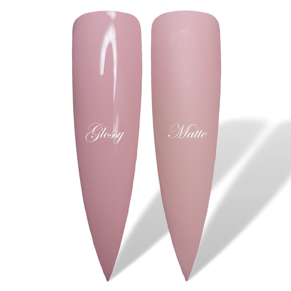 Sleeping Beauty Nude Pink Glossy &amp; Matte HEMA Free Gel Nail Polish Swatches 