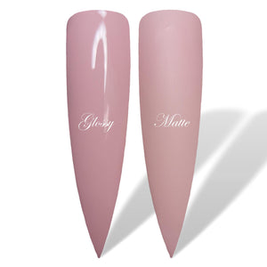 Sleeping Beauty Nude Pink Glossy & Matte HEMA Free Gel Nail Polish Swatches 