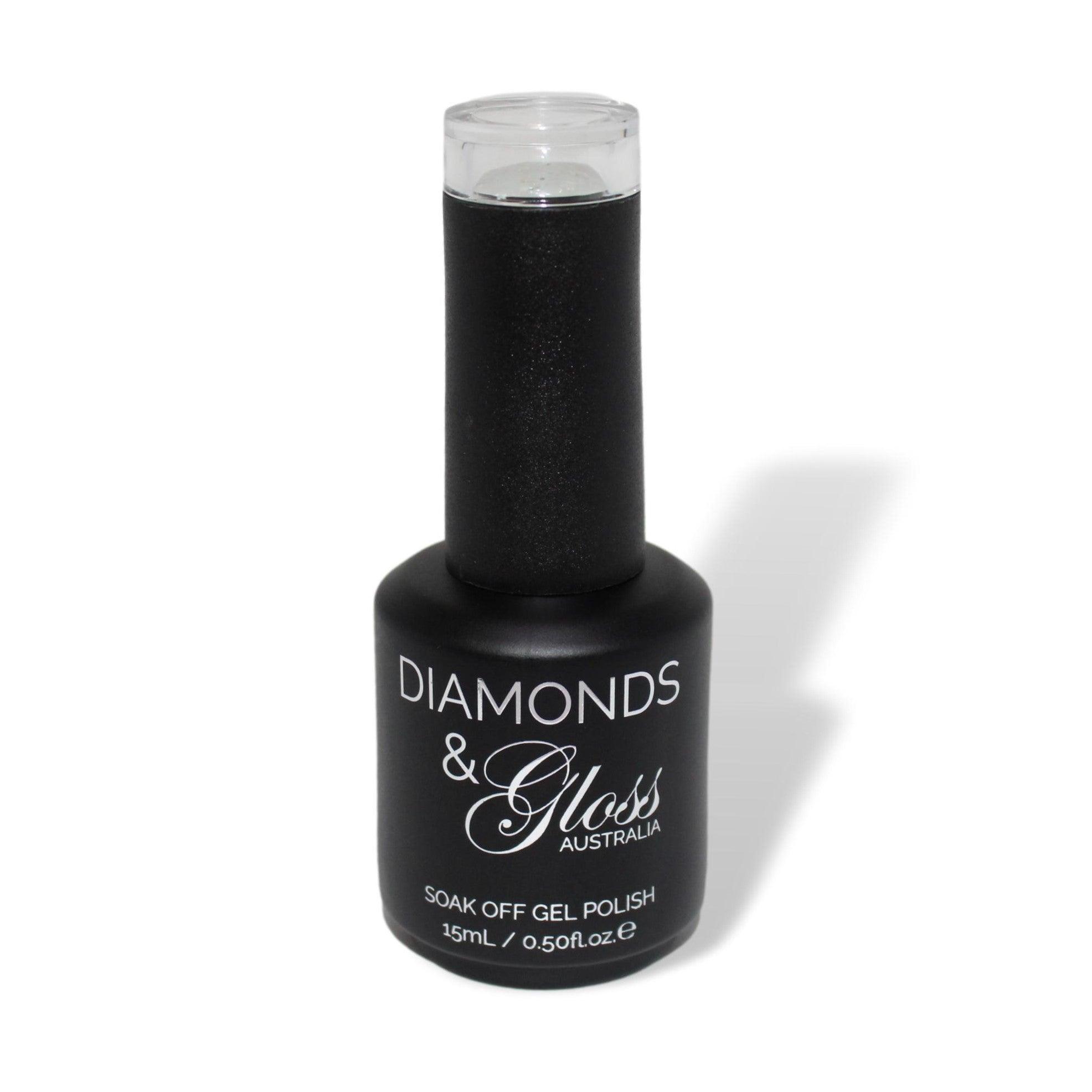 Starry Night Silver Glitter HEMA Free Gel Nail Polish Diamonds & Gloss Australia 15ml Bottle Vegan , Cruelty Free