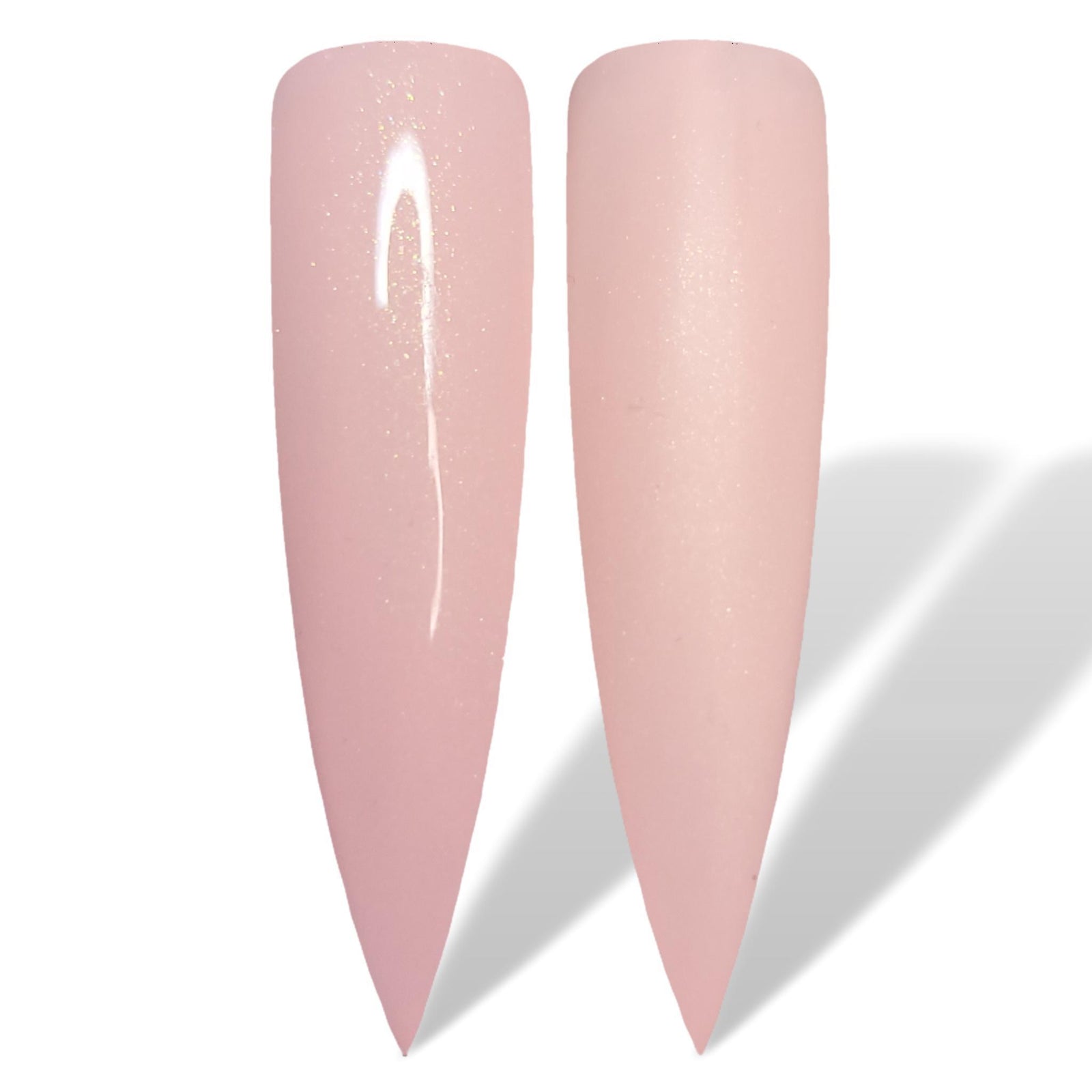 Strawberry Smoothie Light Pink Shimmer Glossy & Matte HEMA Free Gel Nail Polish Swatches 