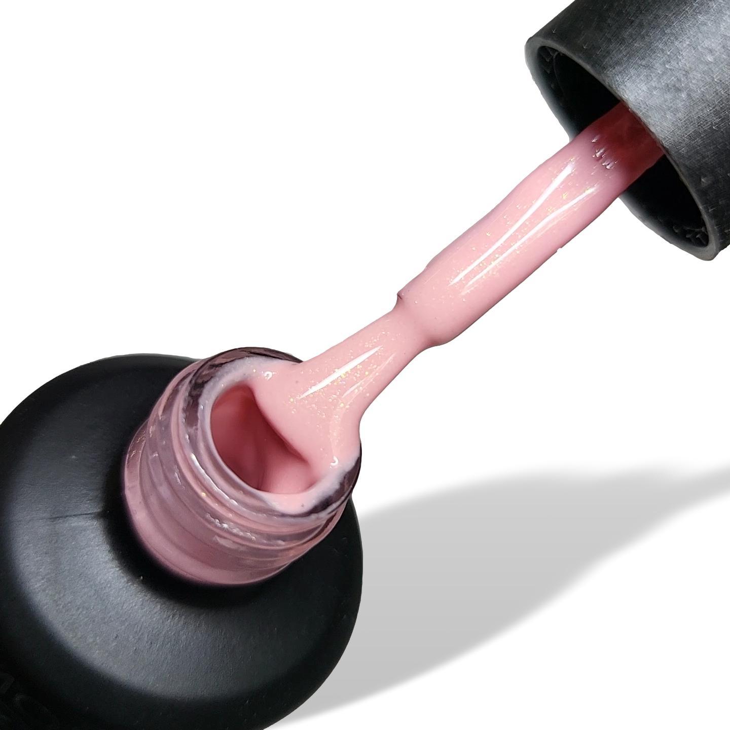 Strawberry Smoothie Light Pink Shimmer HEMA Free Gel Nail Polish 15ml Bottle & Brush 