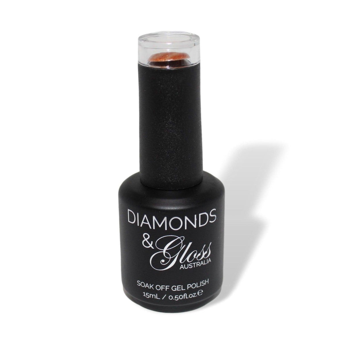 Sunkissed Copper Glitter HEMA Free Gel Nail Polish Diamonds & Gloss Australia 15ml Bottle Vegan, Cruelty Free