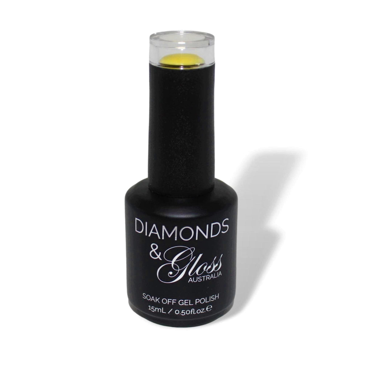 Sunny yellow HEMA Free Gel Nail Polish Diamonds & Gloss Australia 15ml Bottle Vegan , Cruelty Free