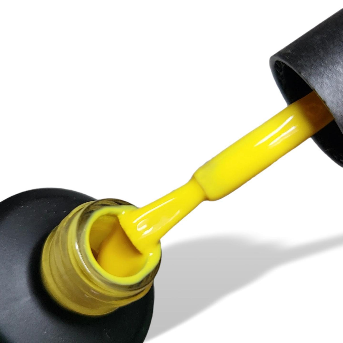 Sunny Yellow Shimmer HEMA Free Gel Nail Polish 15ml Bottle & Brush 