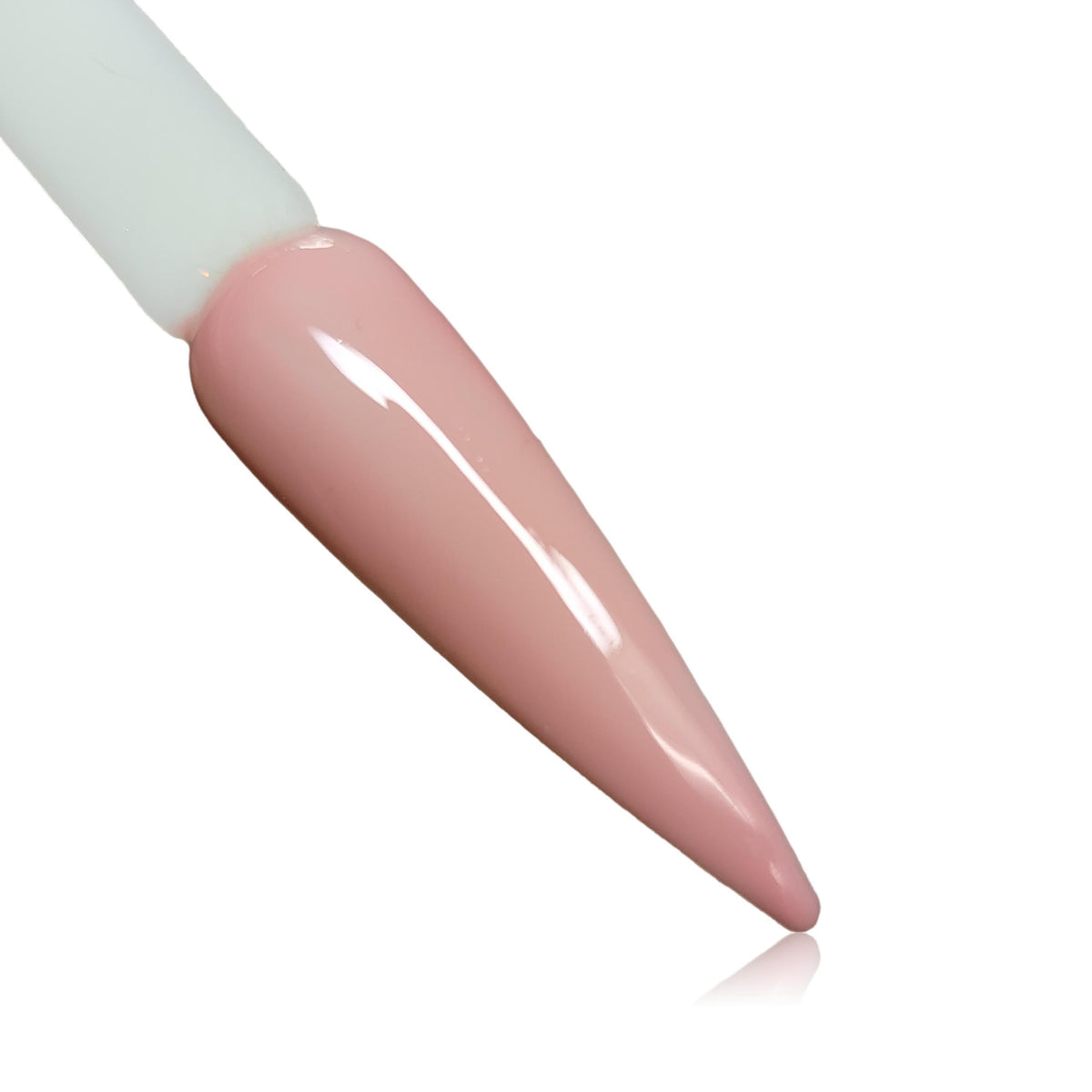 Tan Natural French Transparent  HEMA Free Gel Polish on Nail Swatch Stick 