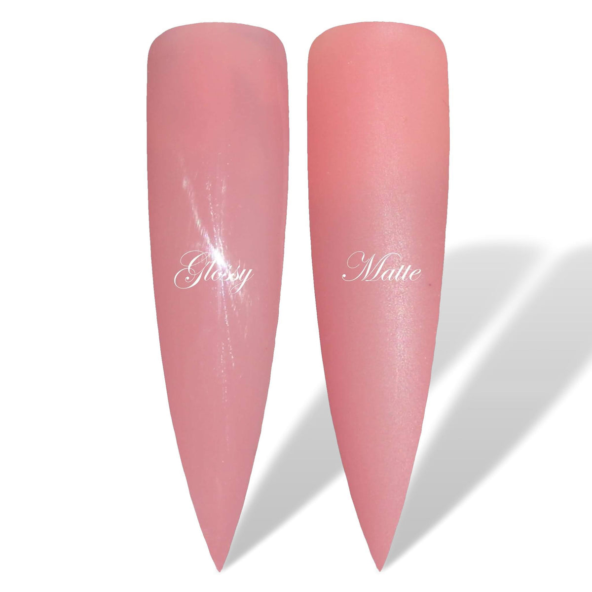 Tan Natural French Transparent Glossy &amp; Matte HEMA Free Gel Nail Polish Swatches 